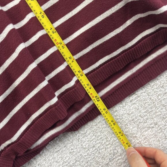 Lot x2 Bulk Striped Pullover Sweater Knit Red / Grey Women Sz XL Preppy Cozy - Picture 9 of 16